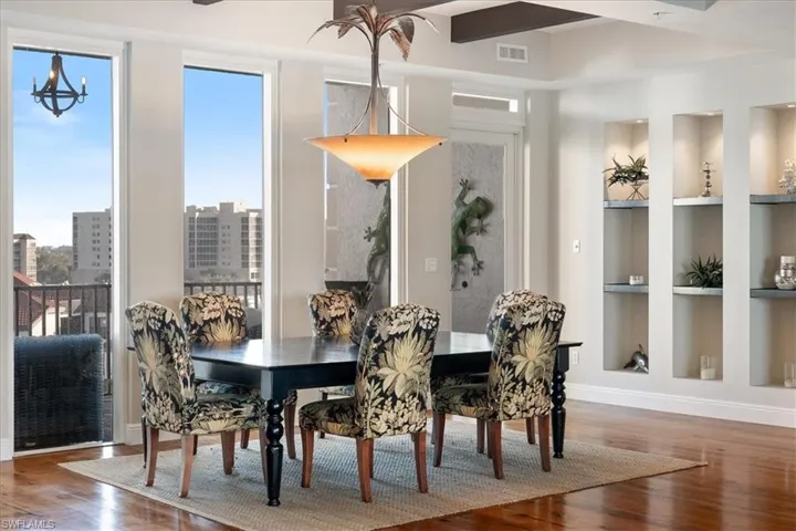 Dining area with built in.
