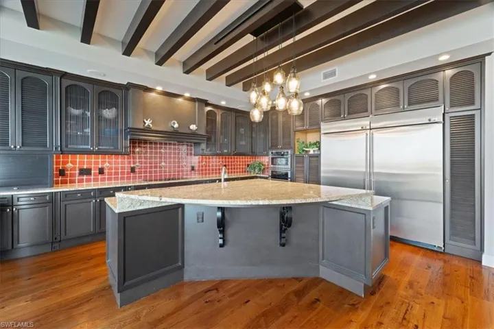 Kitchen with island seating