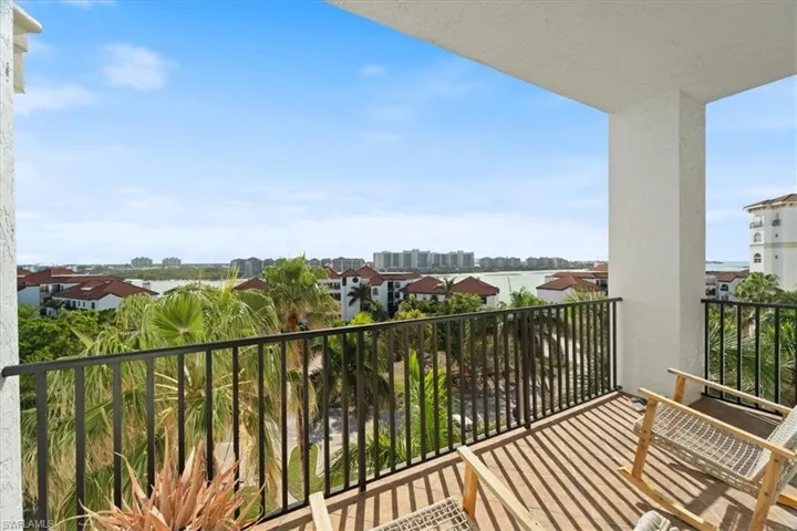 SE Balcony off of living room with canal view.
