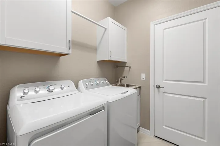 LAUNDRY ROOM WITH A SINK AND STORAGE