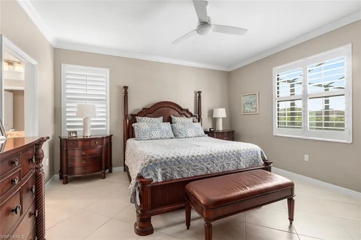 PRIMAARY BEDROOM...plantation shutters