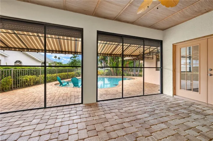 The Under Truss Lanai has sliding screens that provide direct access to the Lakefront Pool