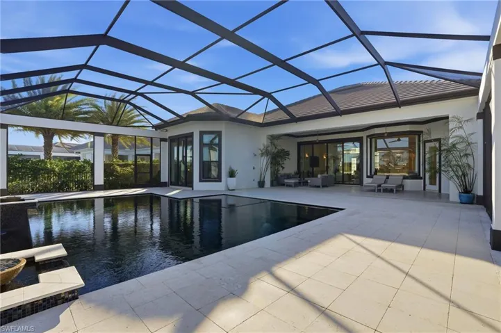 Premium lot with an extra large pool deck