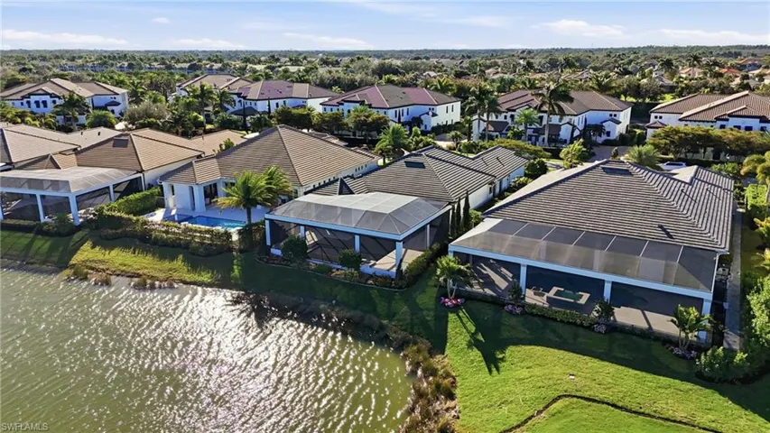Aerial view of residential area