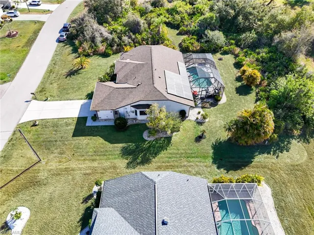 View from above of property