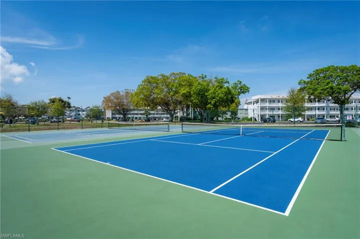 View of tennis court