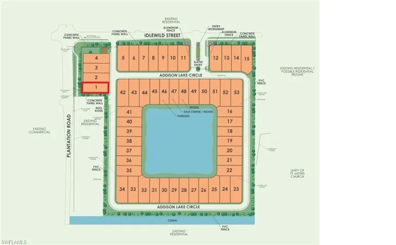 Lot 1 with Western landscape and white pvc privacy fence view