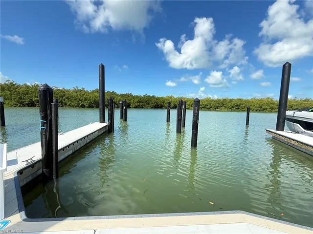 Private dockage featuring multiple pilings and direct water access