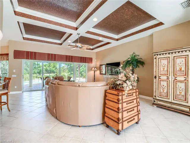 View upon entry.  Sliders at rear to pool deck