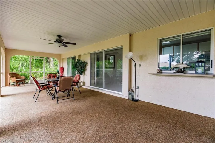 View of patio / terrace featuring ceiling fan