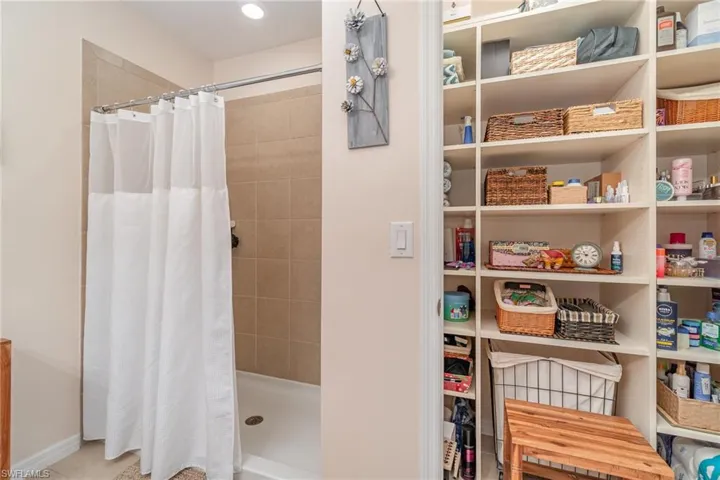 Bathroom with walk in shower