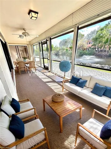 This lanai is virtually staged