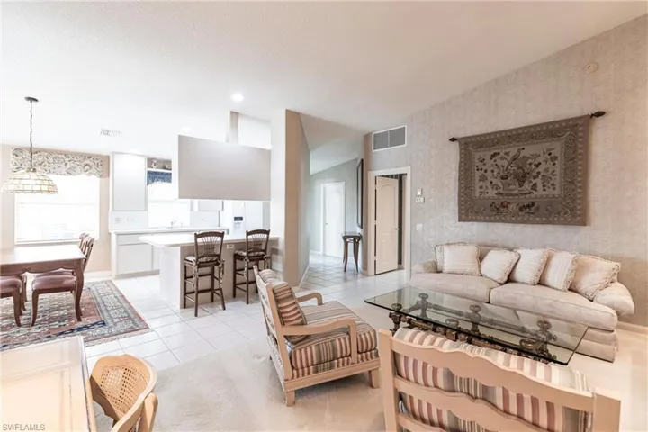 Open floor plan -living - dining - kitchen.