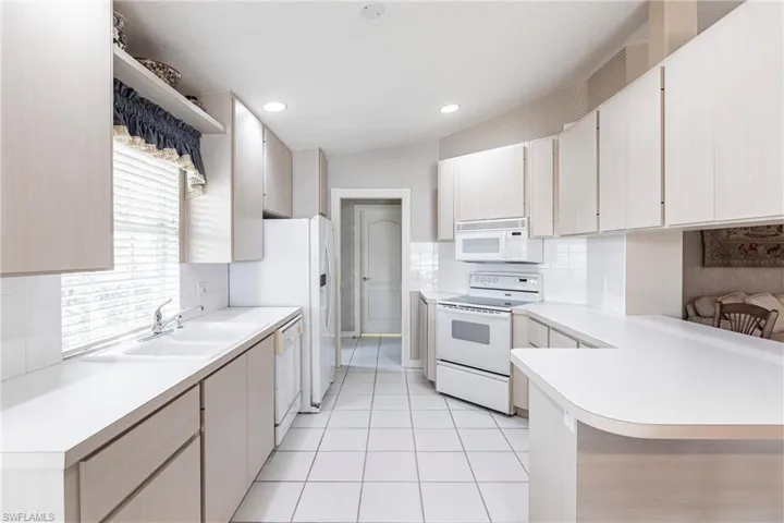 Euro style kitchen cabinets.