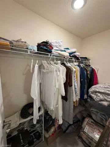 View of walk in closet