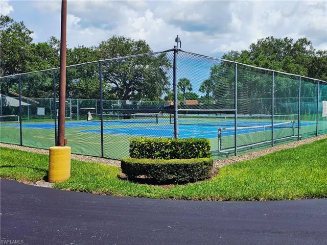 View of tennis court