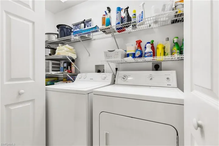 Laundry area with independent washer and dryer