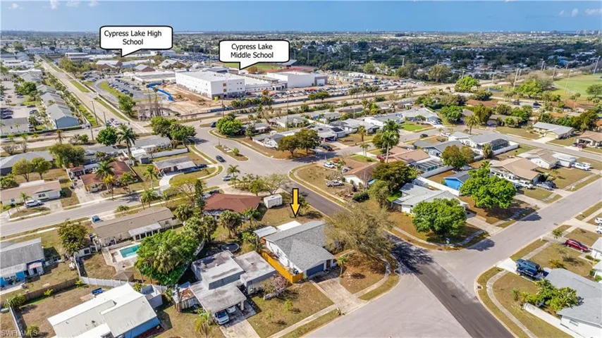 Aerial View of 6549 Duquesne Dr. Fort Myers, FL 33919