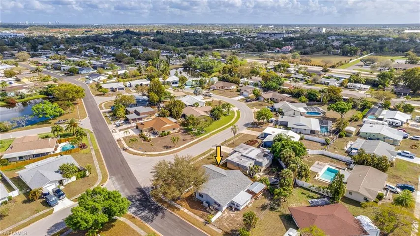 Aerial View of 6549 Duquesne Dr. Fort Myers, FL 33919