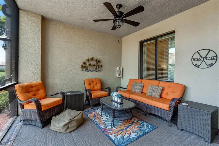 View of patio / terrace featuring outdoor lounge area and a ceiling fan