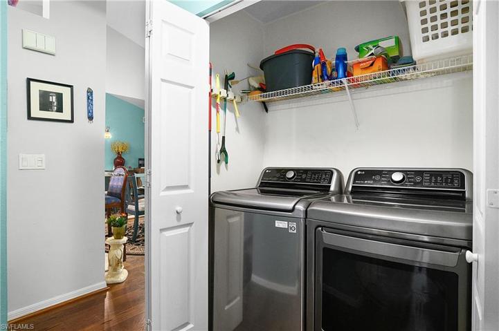 In home laundry area