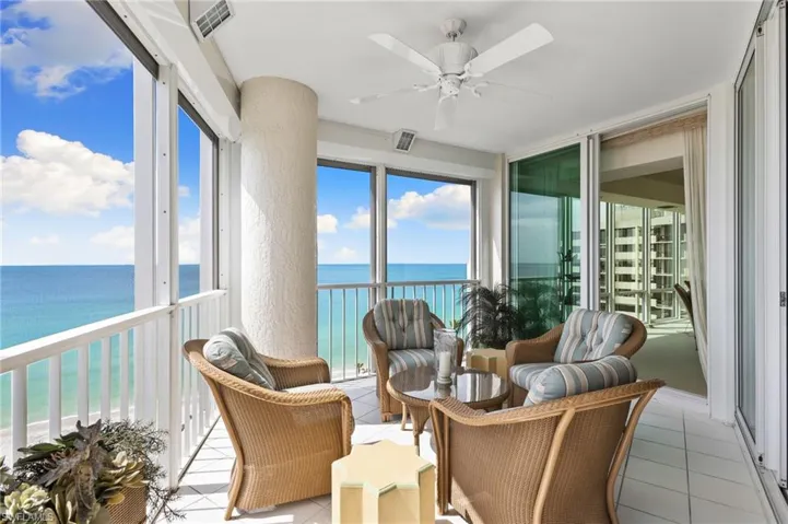 Gulf-facing balcony
