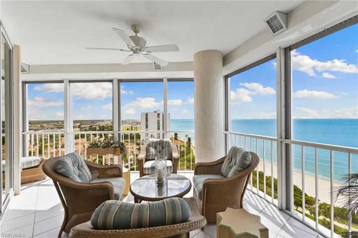 Gulf-facing balcony