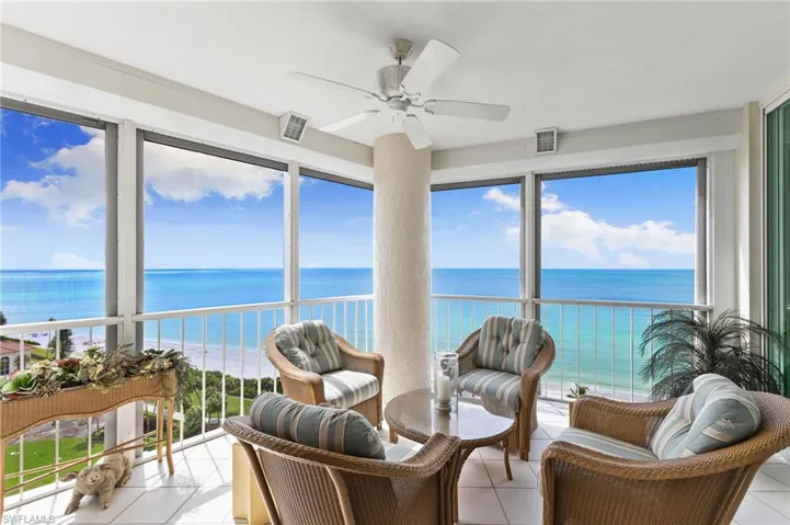Gulf-facing balcony