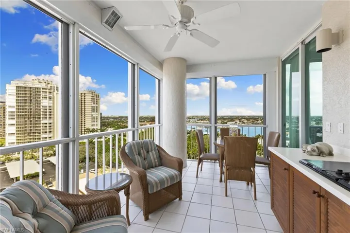 Bay-facing balcony