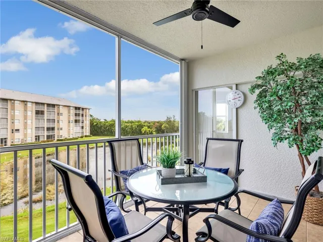 Screened-In Lanai with Tile Floor and Lake View