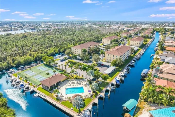 Community Pool & Amenities aerial view
