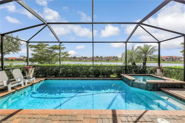 Private pool and spa overlooking the lake