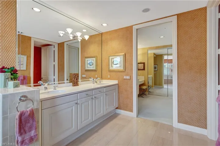 Bathroom featuring vanity