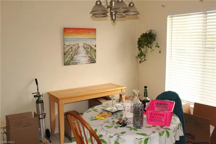 Dining room featuring a chandelier