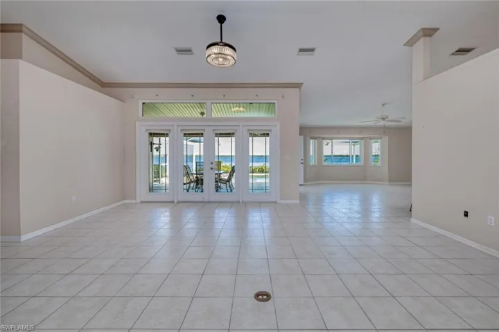 Large Living Area with French Doors to Lanai