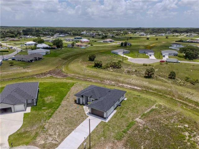 Aerial view of residential area