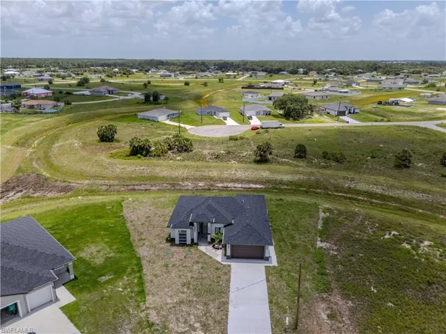 Aerial view of residential area