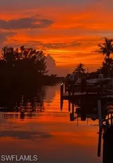 Water view featuring a dock