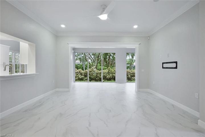 Expanded living room. lanai floor was raised with concrete for the easy transition into the bonus space.