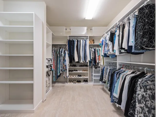 View of walk in closet