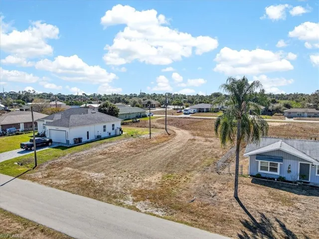 Aerial view of residential area