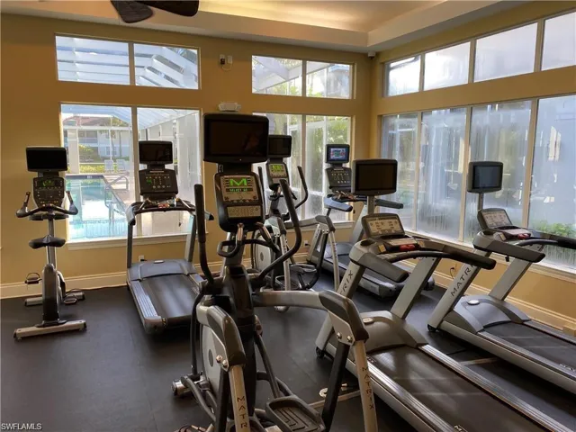 Exercise room with plenty of natural light