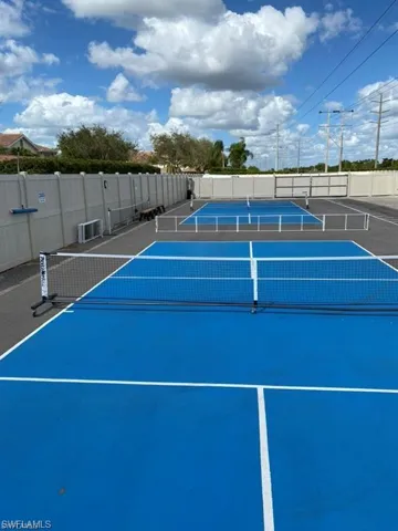 View of sport court featuring basketball court
