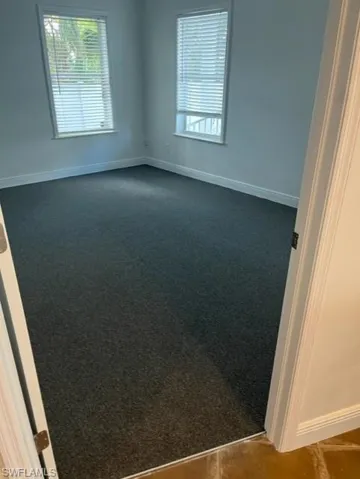 View of carpeted spare room
