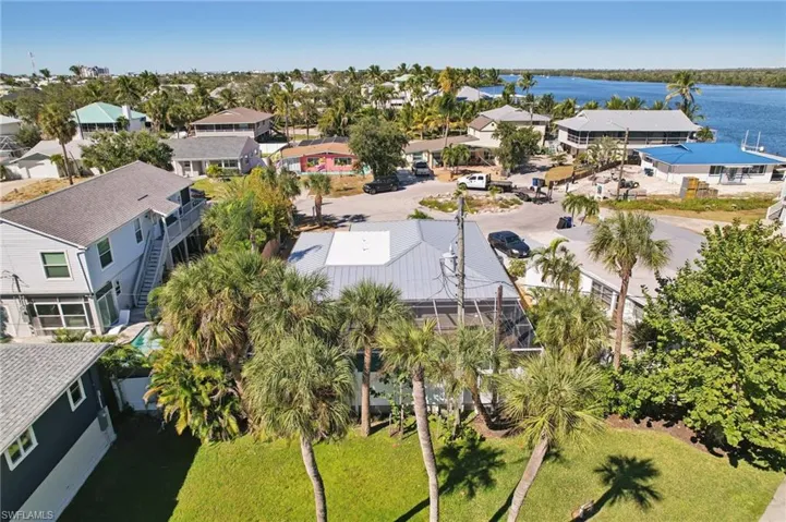Drone / aerial view of a nearby body of water