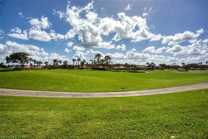 View of community featuring a lawn