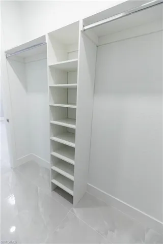 View of walk in closet
