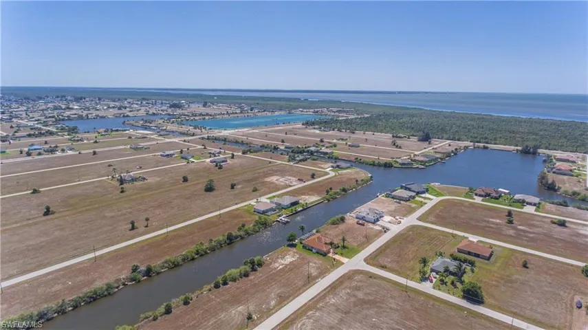 Drone / aerial view of a large body of water