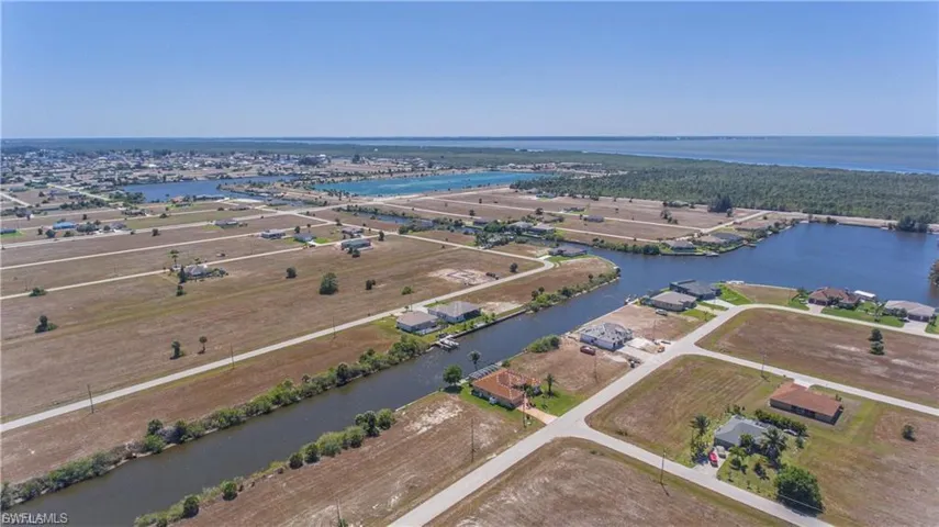 Drone / aerial view of a nearby body of water
