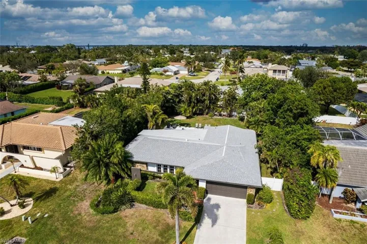 Birds eye view of property